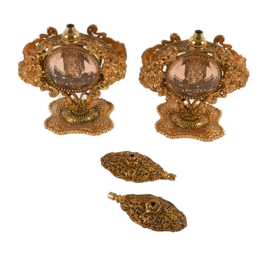 Pair of Ornate Perfume Bottles-5
