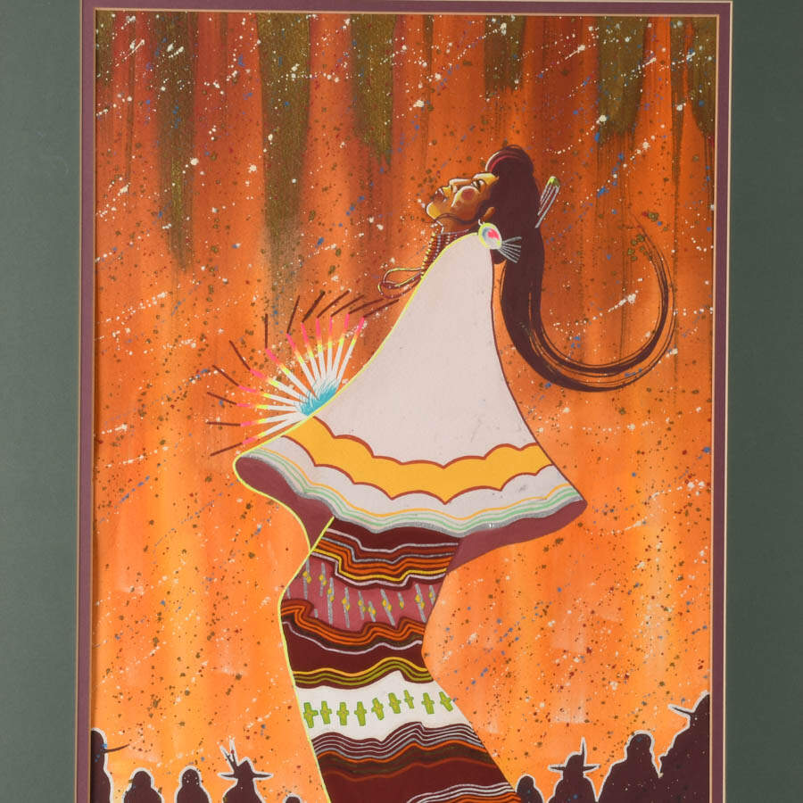 Framed Signed "Flame of Motion" Artwork on Paper-2
