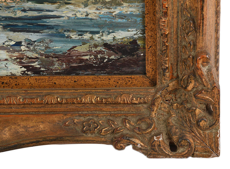 Framed Signed José Daroca "St Tropez" Oil on Canvas-3