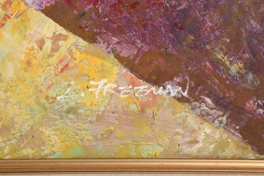 Framed Signed L. Freeman Petals and Patterns Artwork-4
