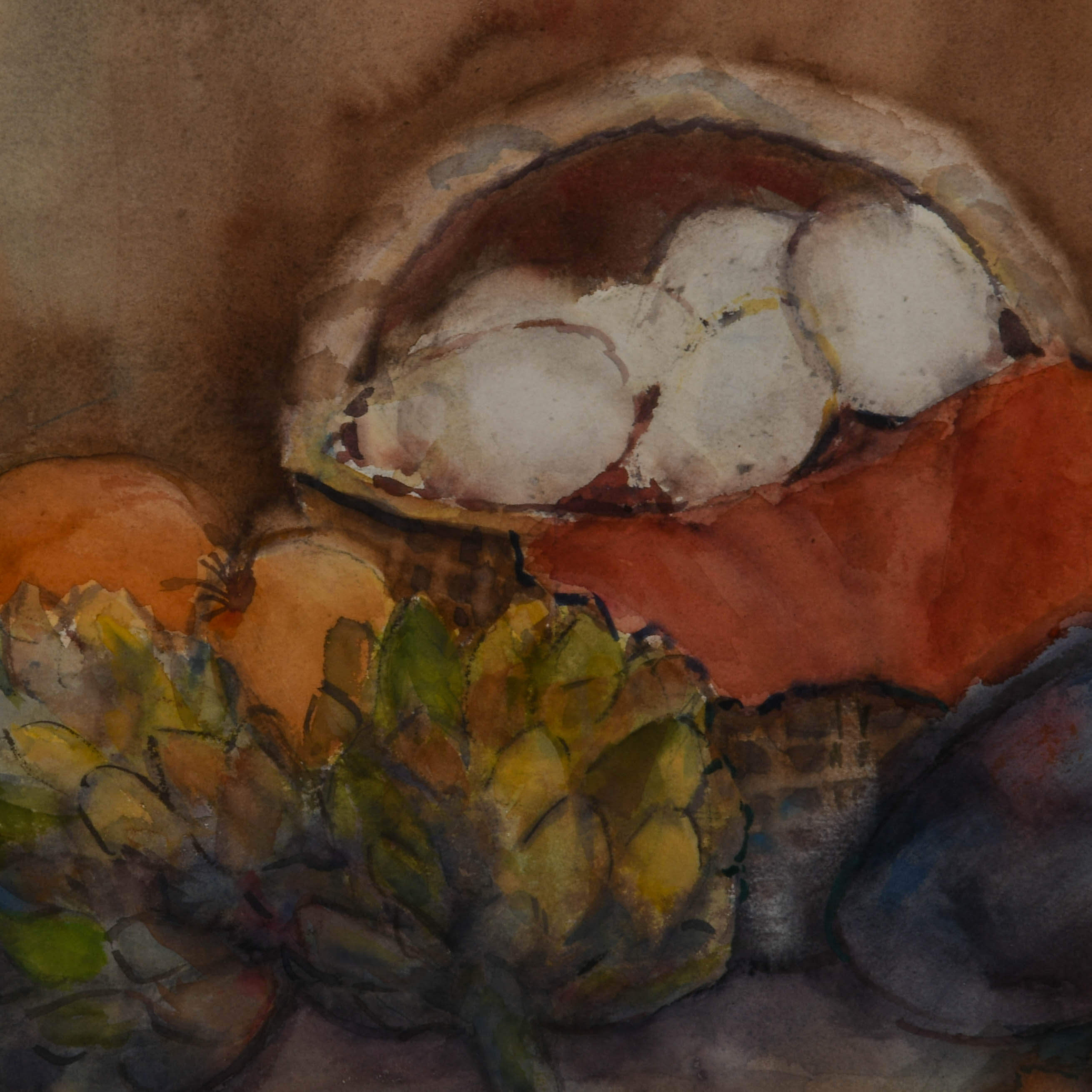 Signed Eleanor "Nordi" McCorquodale Fruit Watercolor-3