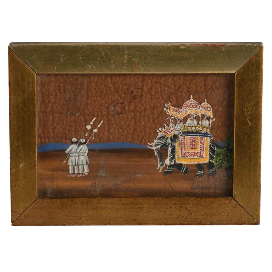Pair of Hand-Painted Indian Miniature Paintings-4