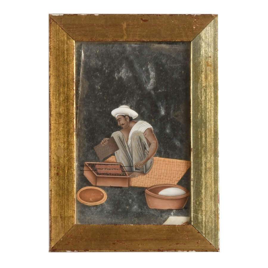 Pair of Hand-Painted Indian Miniature Paintings-2