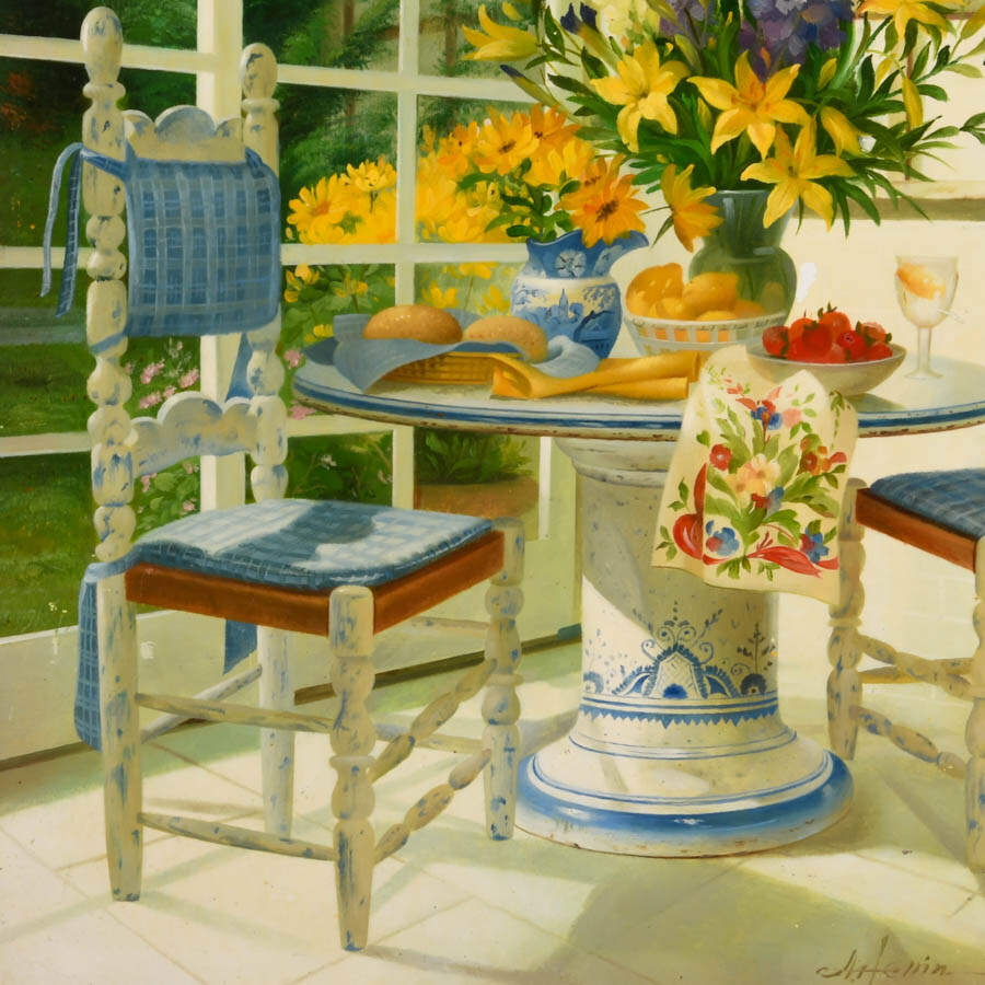 Signed Ana Laura Ara Kelian Still Life Oil Board-2