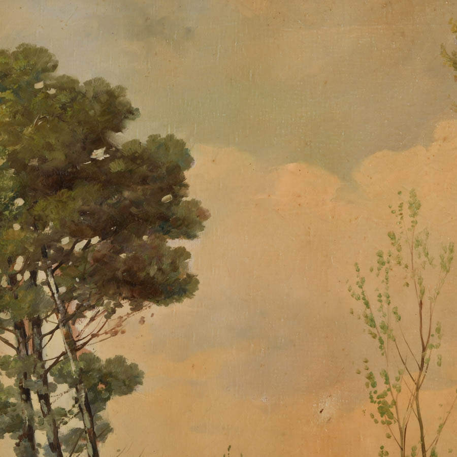 Signed Mid-Century Mariano Moreno Landscape Oil Painting-3