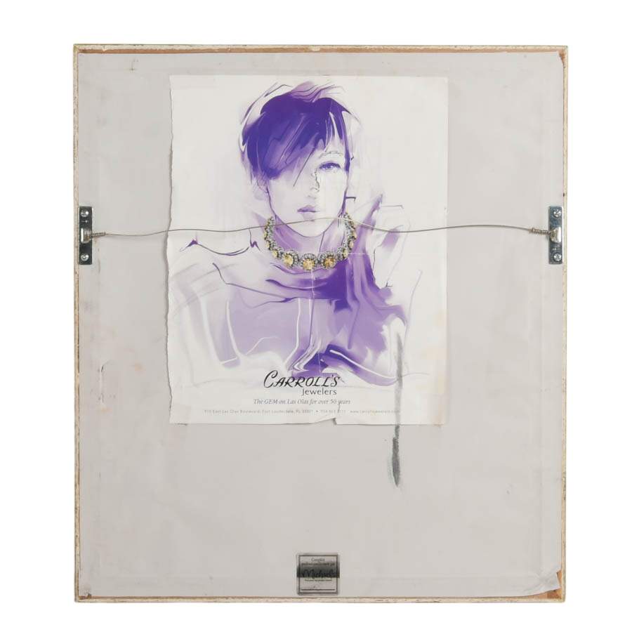 Framed Jewelry Store Advert on Paper Signed Blanche '15-5