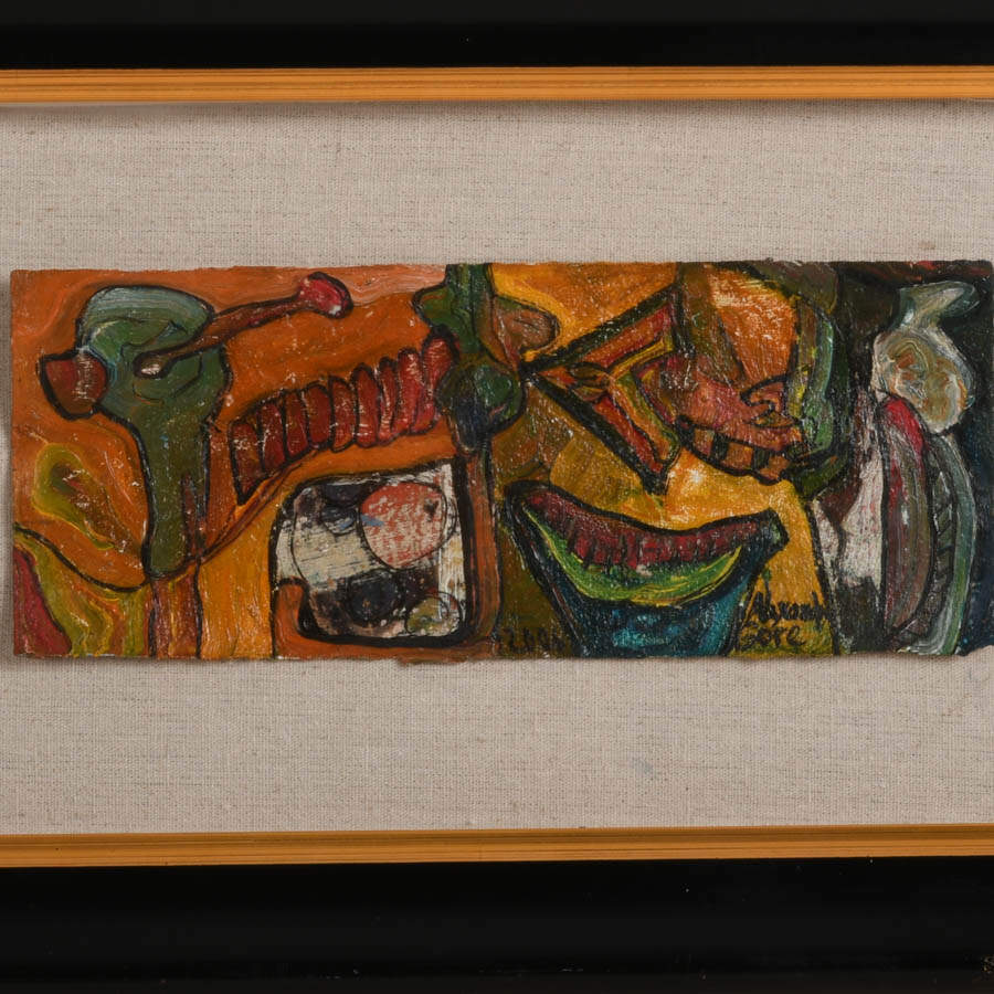 Framed "Fruity Idea" Oil on Handmade Paper SIgned by Alexander Gore 2006-2