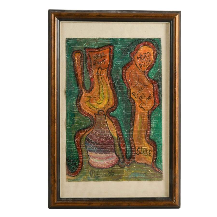 "Back in Time" Oil on Paper Signed by Alexander Gore 2005-1