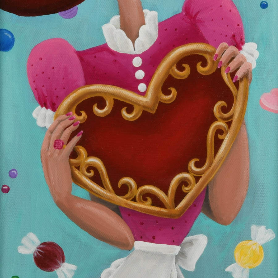 Framed "Sweetheart" Acrylic on Canvas Signed by Misha in 2010-3