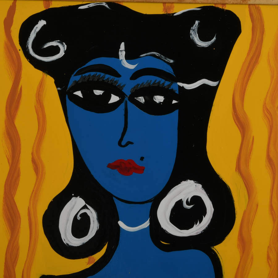 Signed Thomas Pulgini Victory Girl Oil on Board-2