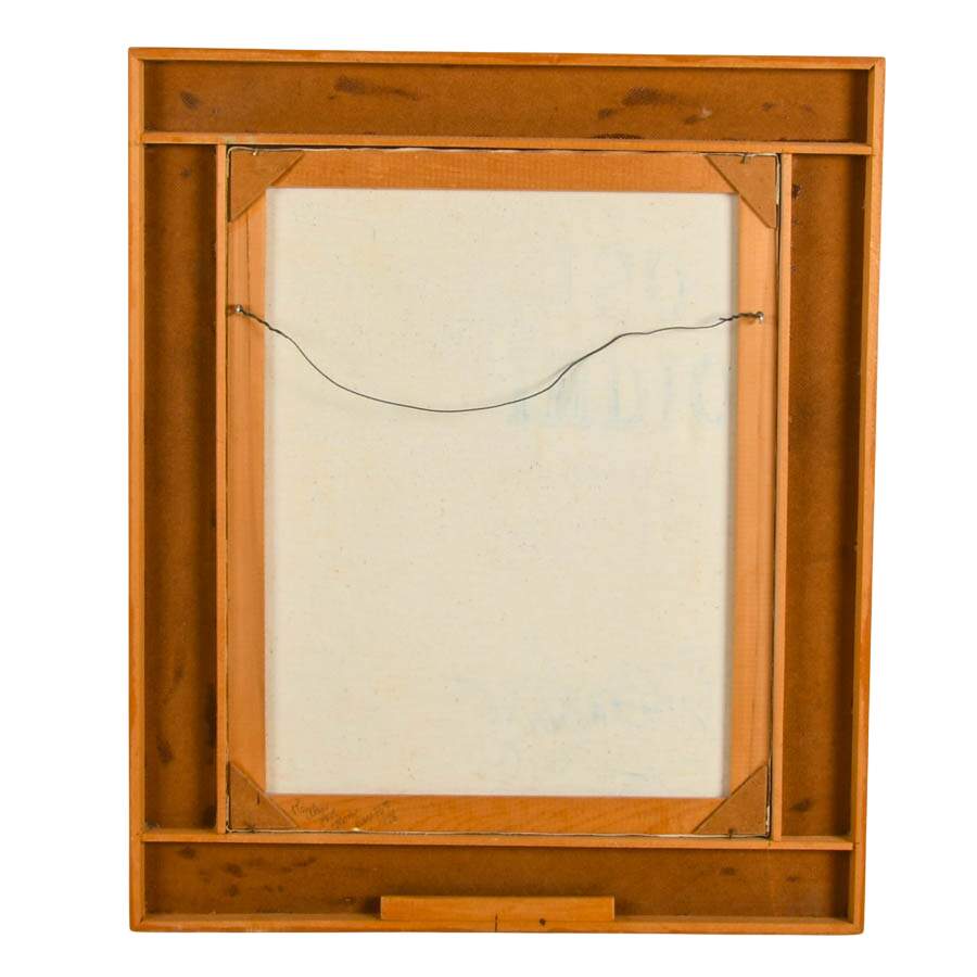 Signed R. Mengoni Surrealist Exposé Acrylic Painting on Canvas-5