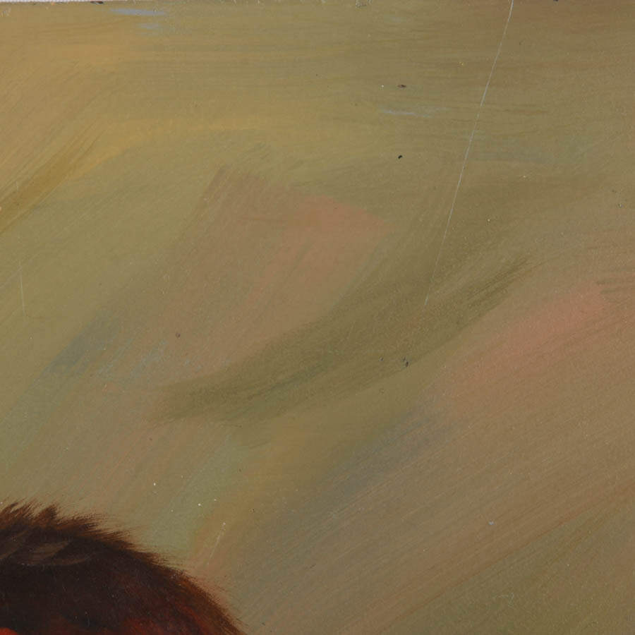 Signed Jayne Brown Chicken Oil on Masonite-7