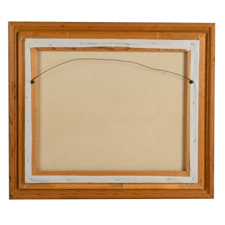 Framed Signed Pueblo Settlement on a Desert Mesa Acrylic on Canvas-7