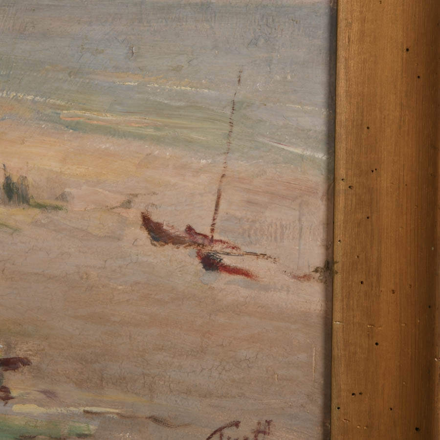 "Northshore Cabin, Under the Pines" Oil on Board Signed by Arnold E. Turtle-2