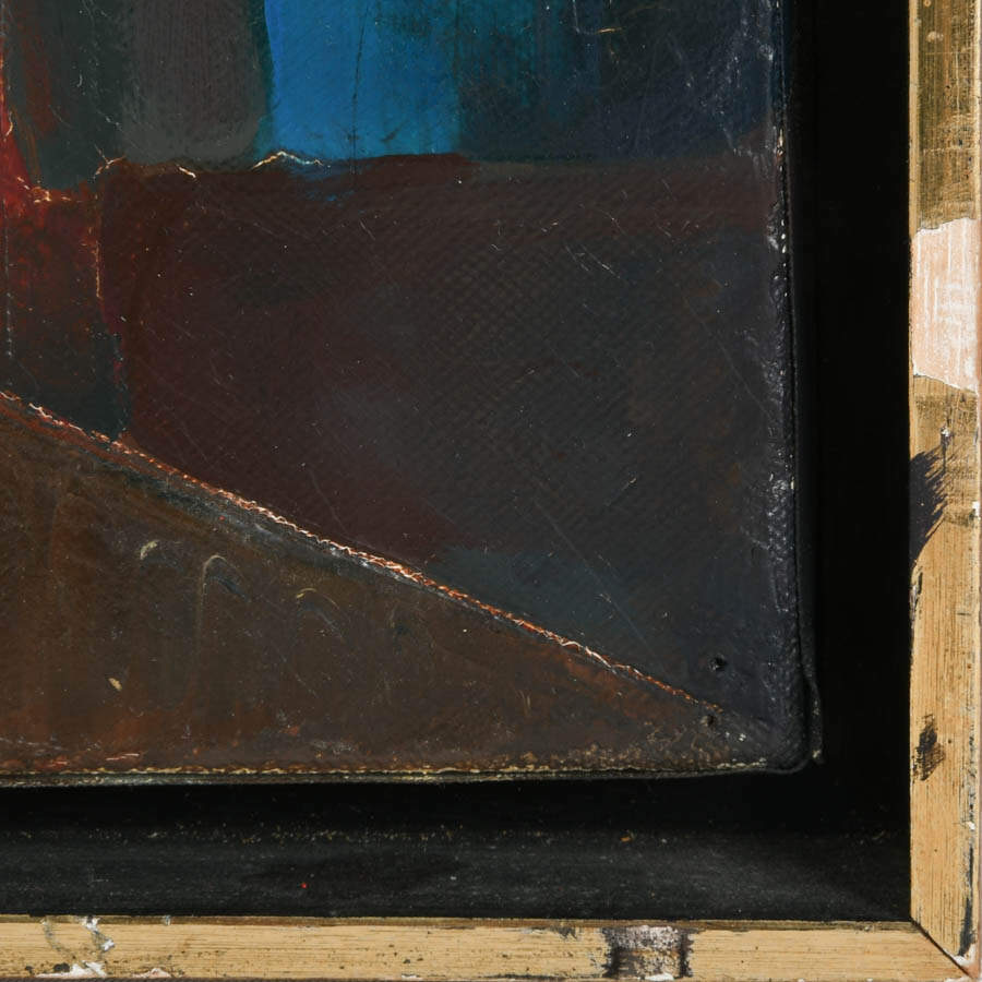 Framed Abstract Oil on Canvas Signed by Martin Rolland-4