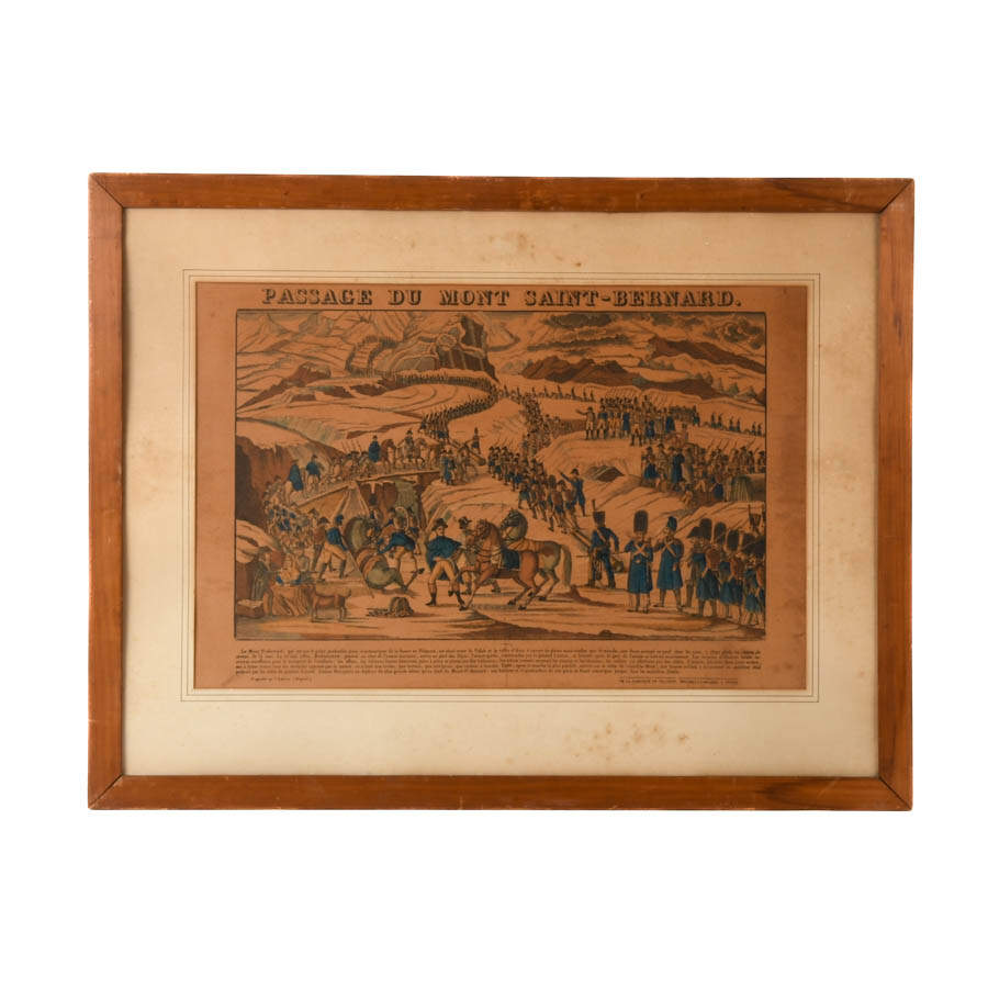 Framed "Passage du Mont Saint-Bernard" Engraving by François Georgin-1
