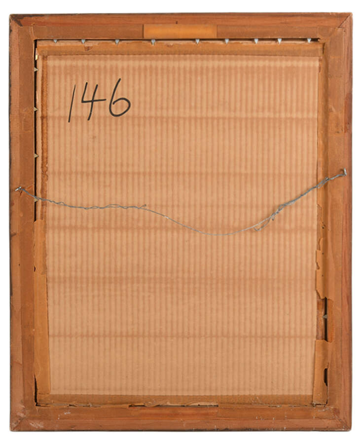 Framed Signed Still Life with Hanging Light Oil on Paper-2