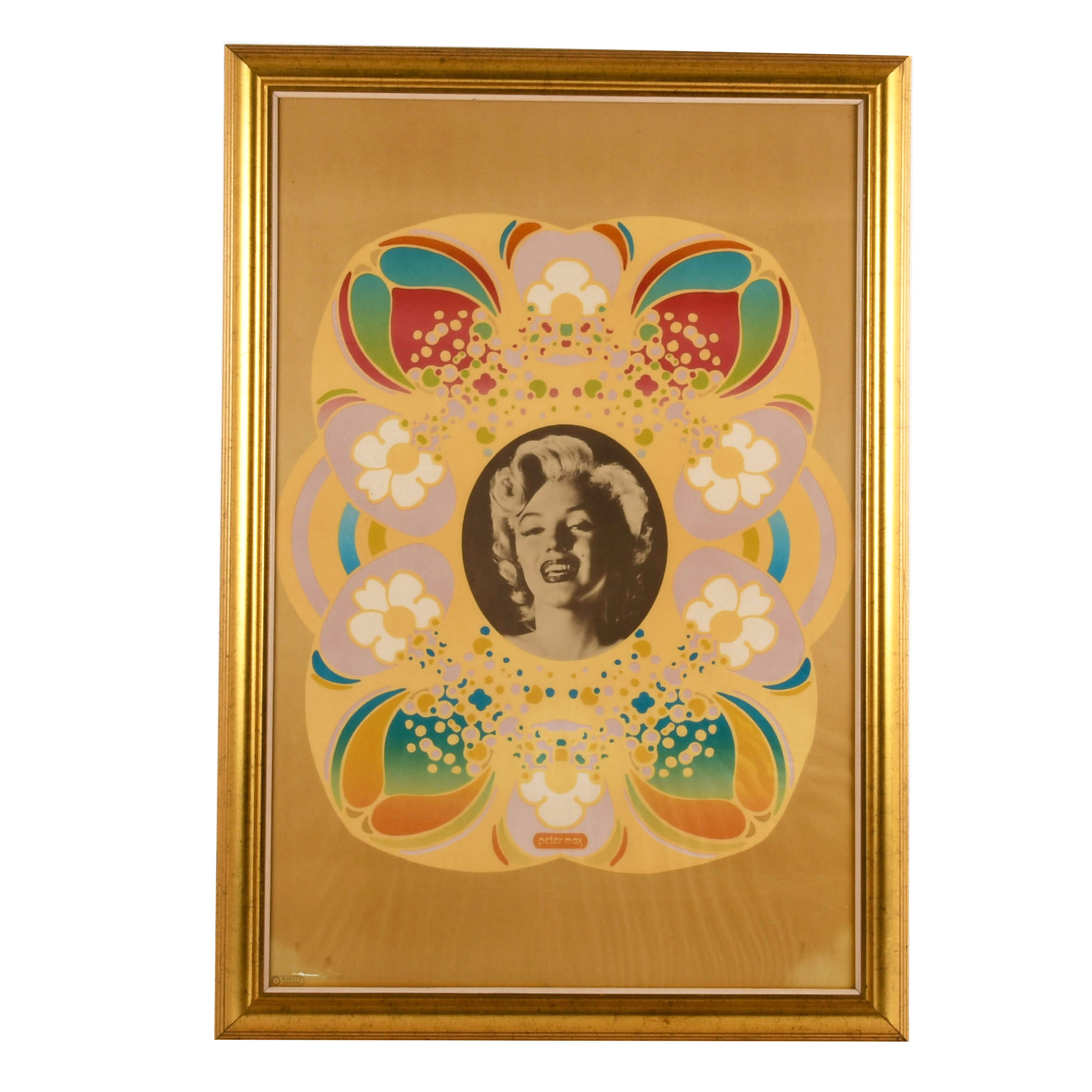 Framed "Marilyn Monroe" Lithograph by Peter Max-1