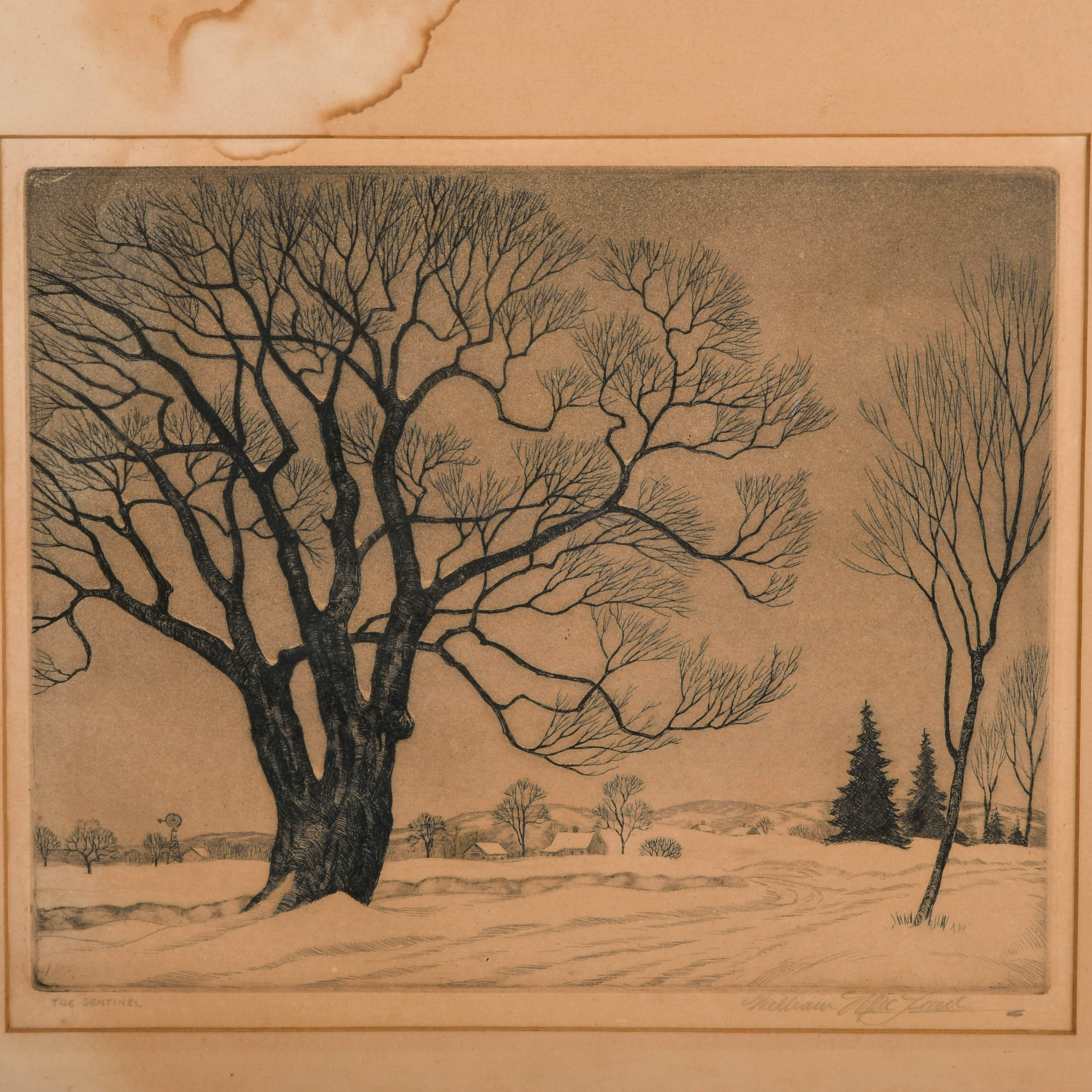 "The Sentinel" by William MacLean Original Etching-2