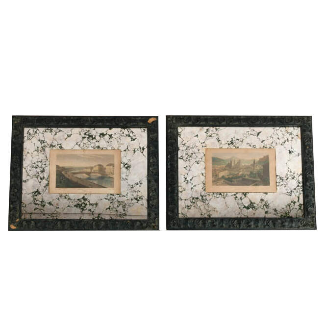 Antique Pair of Austrian Cityscape Engravings by Samuel Lacy-1