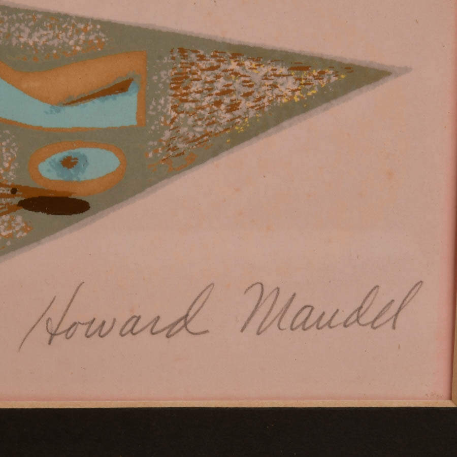 Framed "Midinette" Serigraph on Paper Signed by Howard Mandel-4