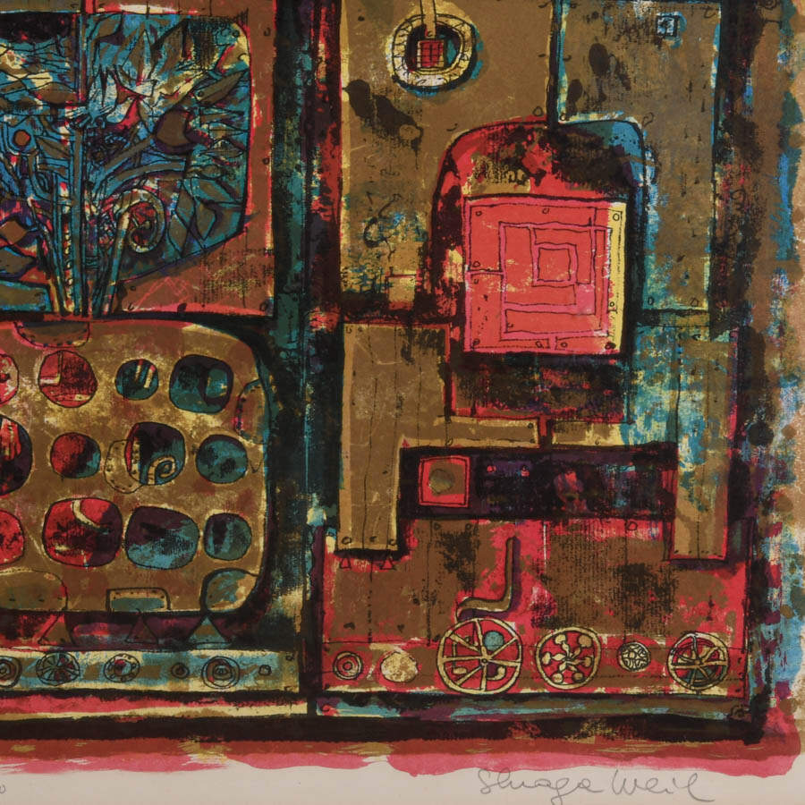 "Gates of Jerusalem" Serigraph Print on Paper Signed by Shraga Weil-3