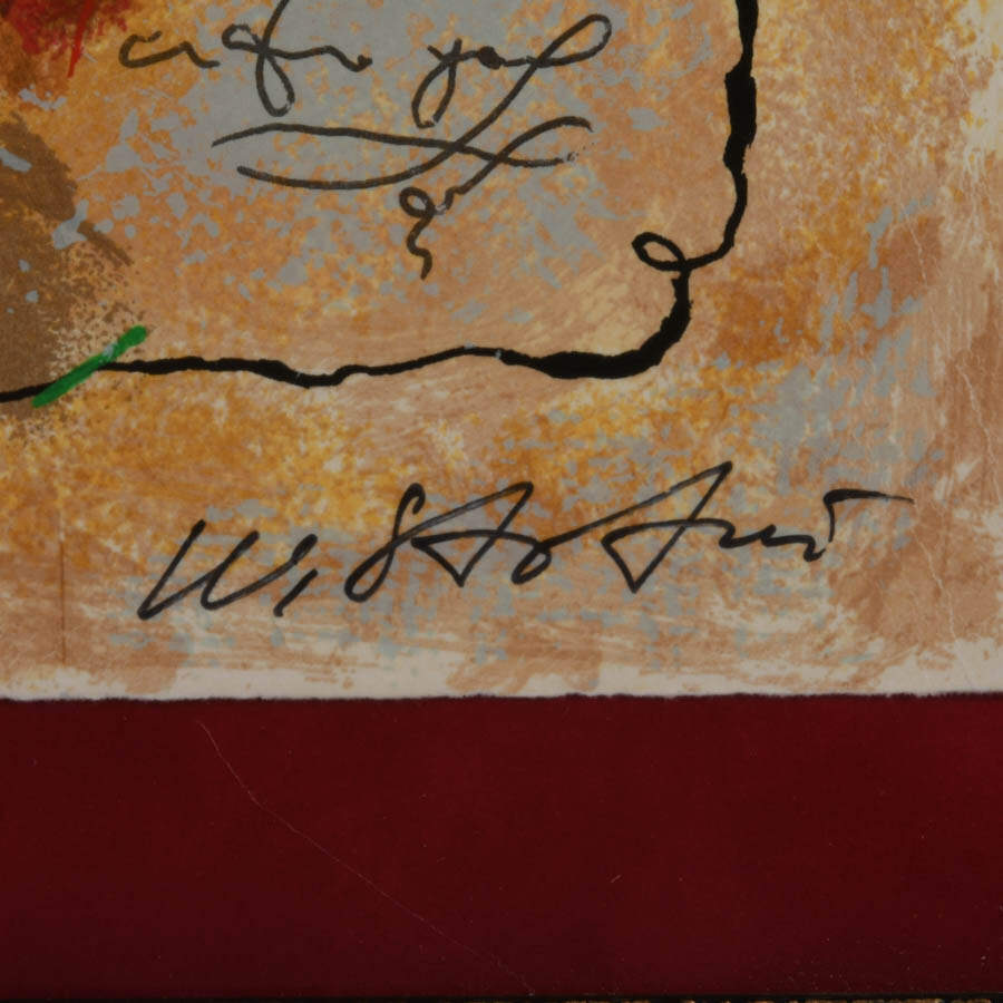 Framed Signed "Lady with Red Hat" Printer's Proof Serigraph-5