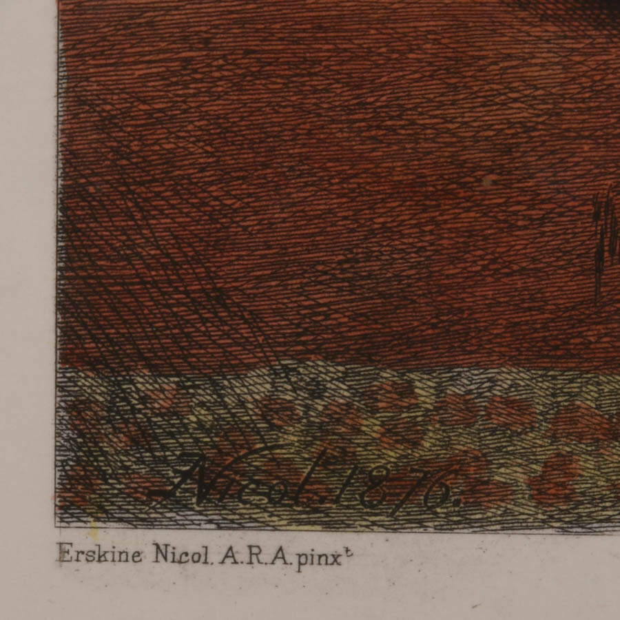 Framed "His Legal Adviser" Hand-Colored Engraving on Paper-3