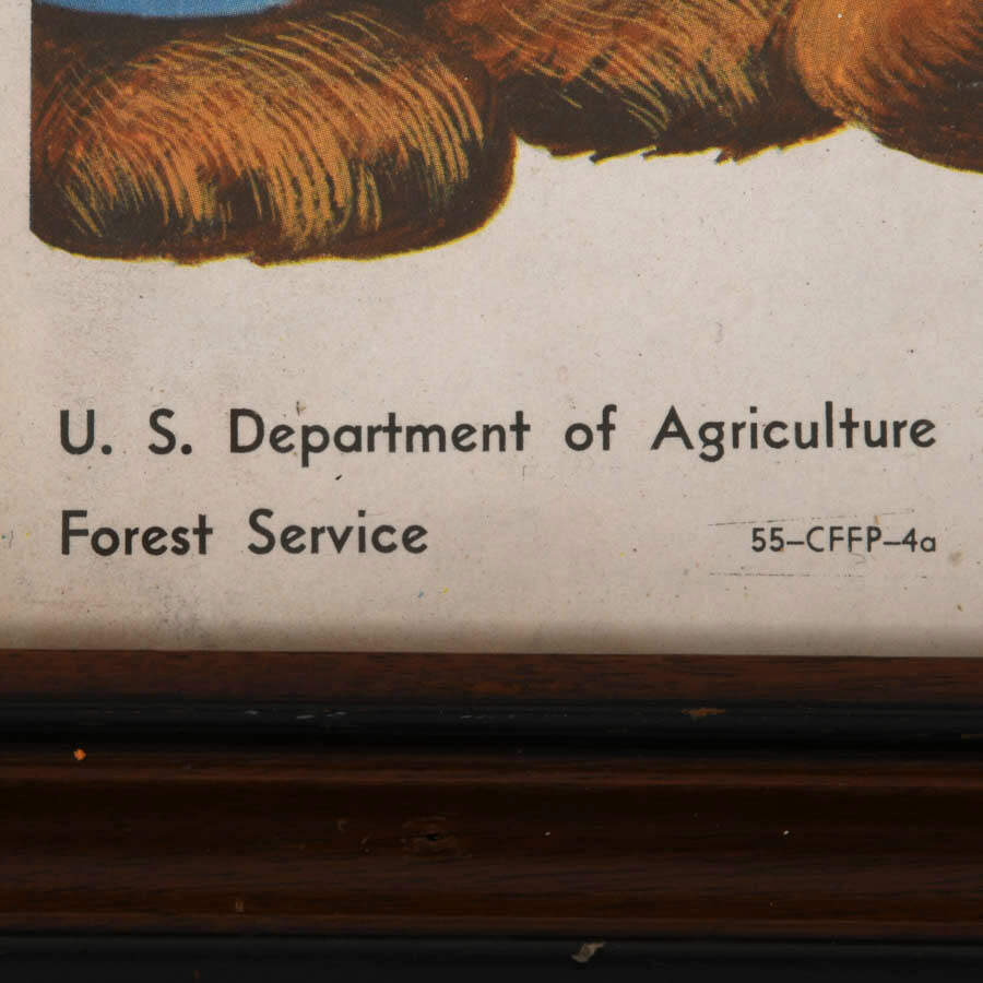 U.S. Department of Agriculture Forest Service Lithograph of Smokey Bear-3