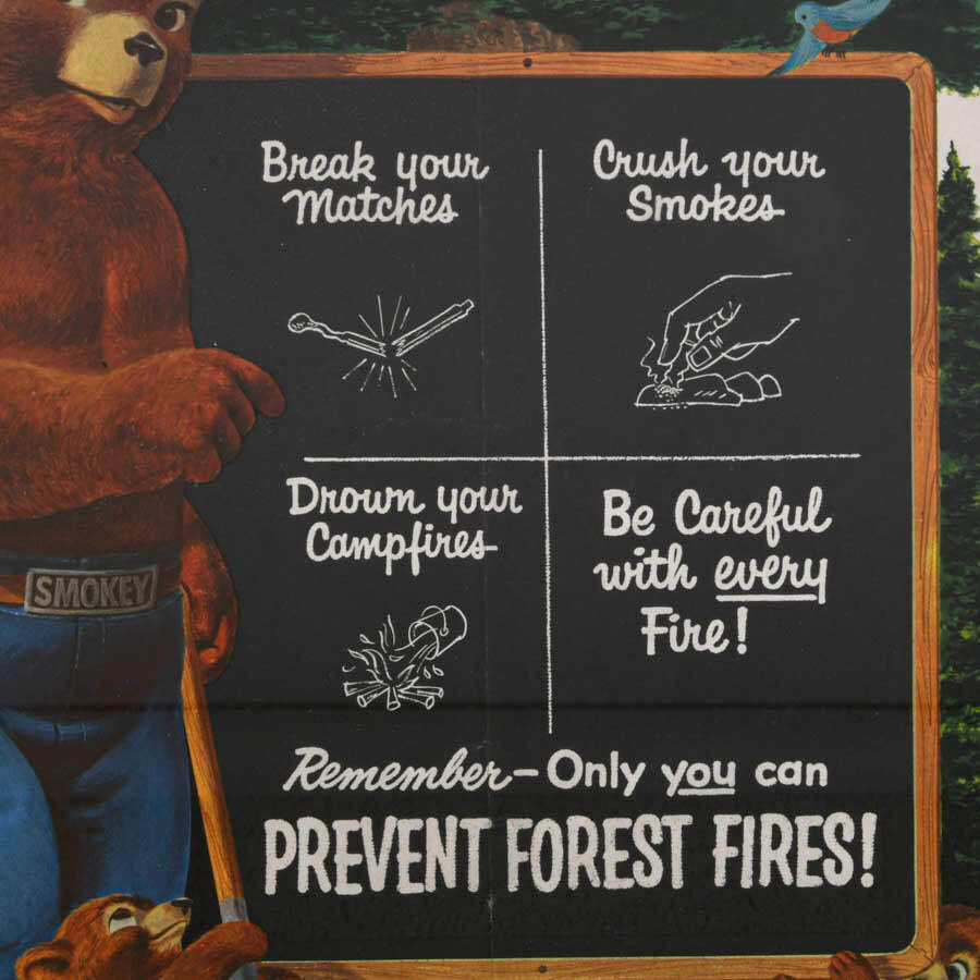 U.S. Department of Agriculture Forest Service Lithograph of Smokey Bear-2