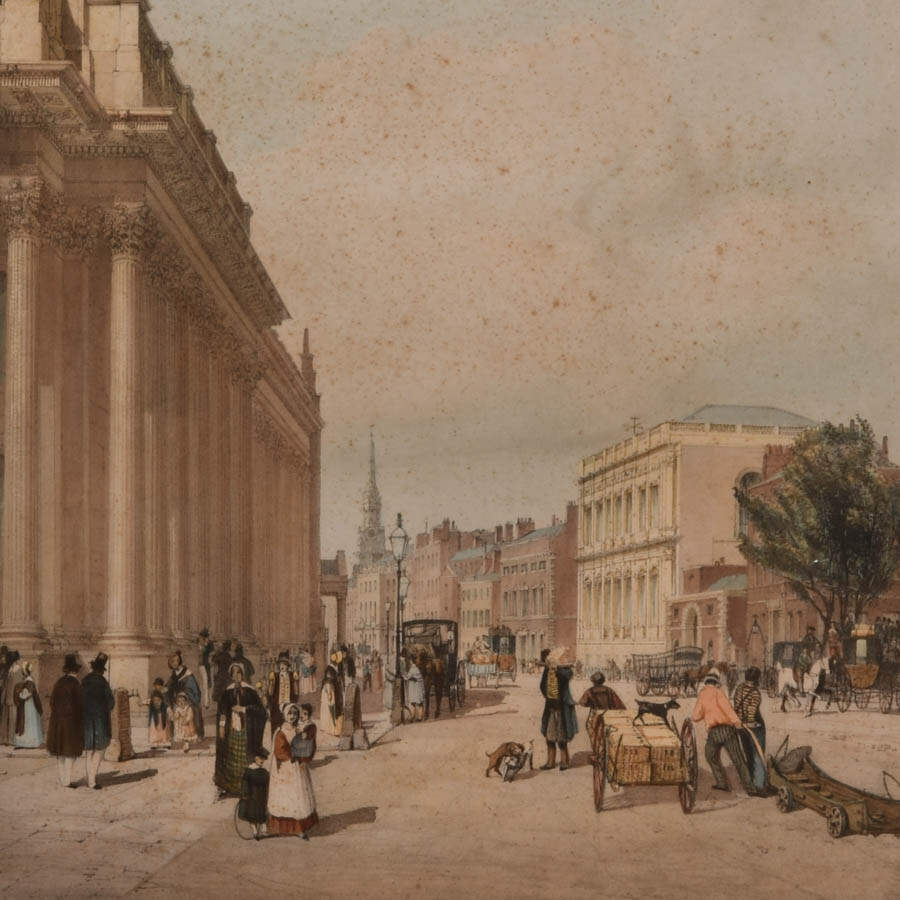 "Board of Trade, Whitehall, from Downing Street" Lithograph by T.S. Boys-2