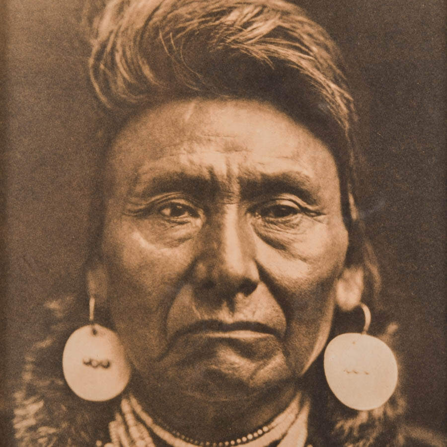 Monochrome Offset Lithograph Print of Chief Joseph of the Nez Percé Tribe-2