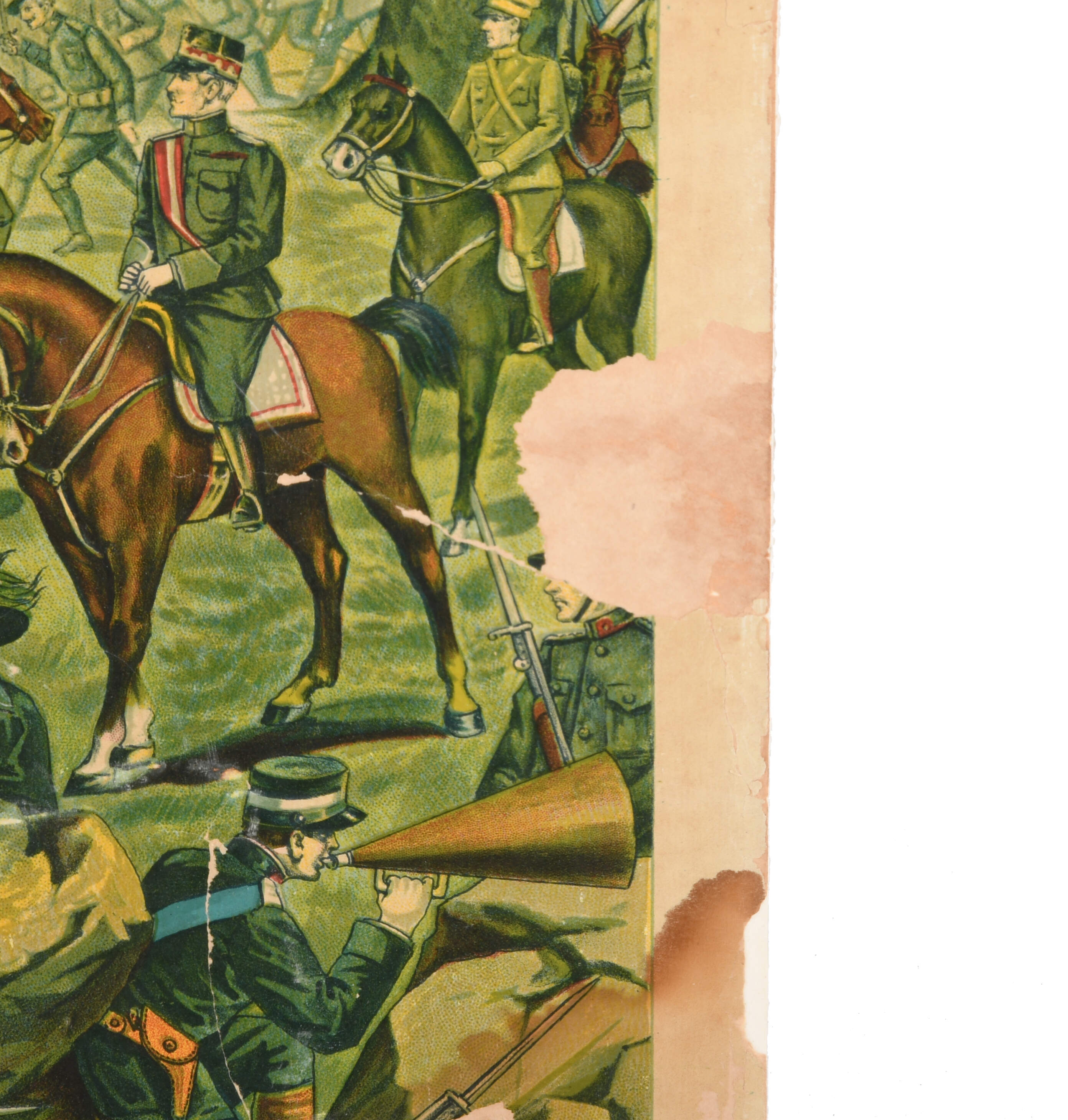 Antique Lithograph Poster Titled "The Great Battle on the Piave"-6