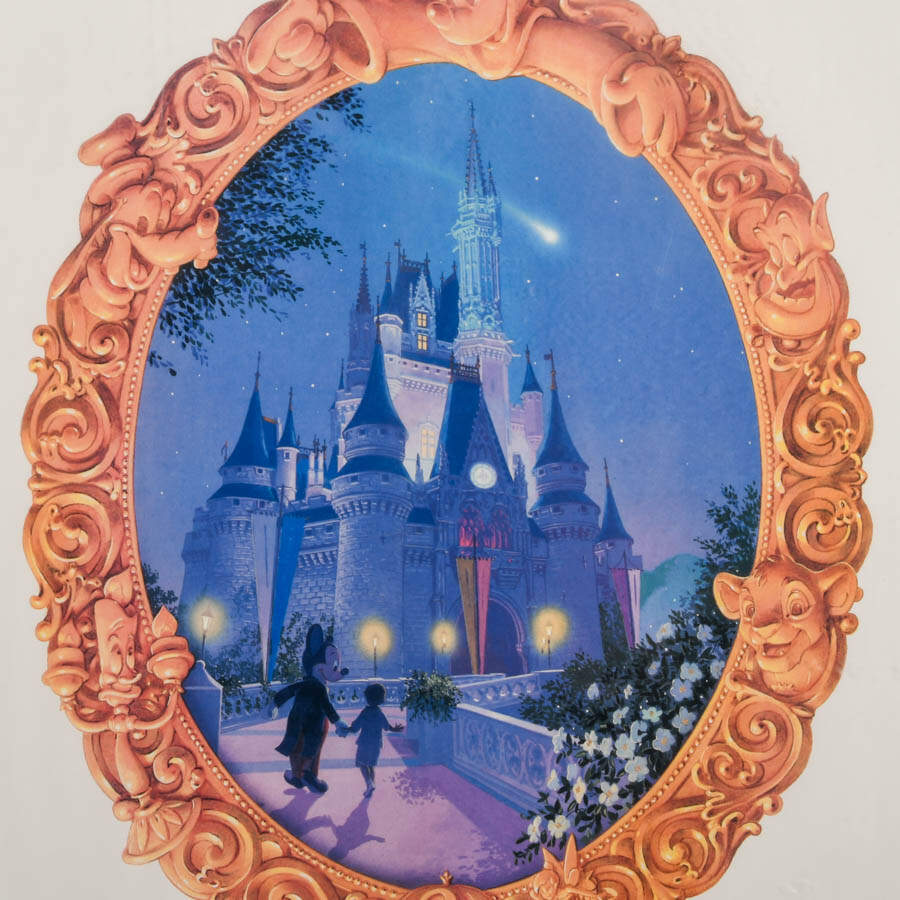 Walt Disney World 25th Anniversary Commemorative Poster in Acrylic Case-2