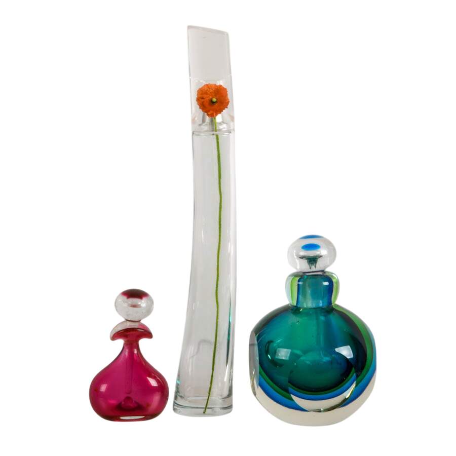 Trio of Vintage Glass Perfume Bottles-1