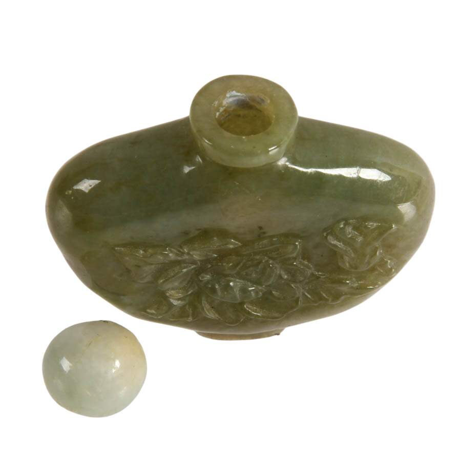 Chinese Nephrite Jade Perfume Bottle-4