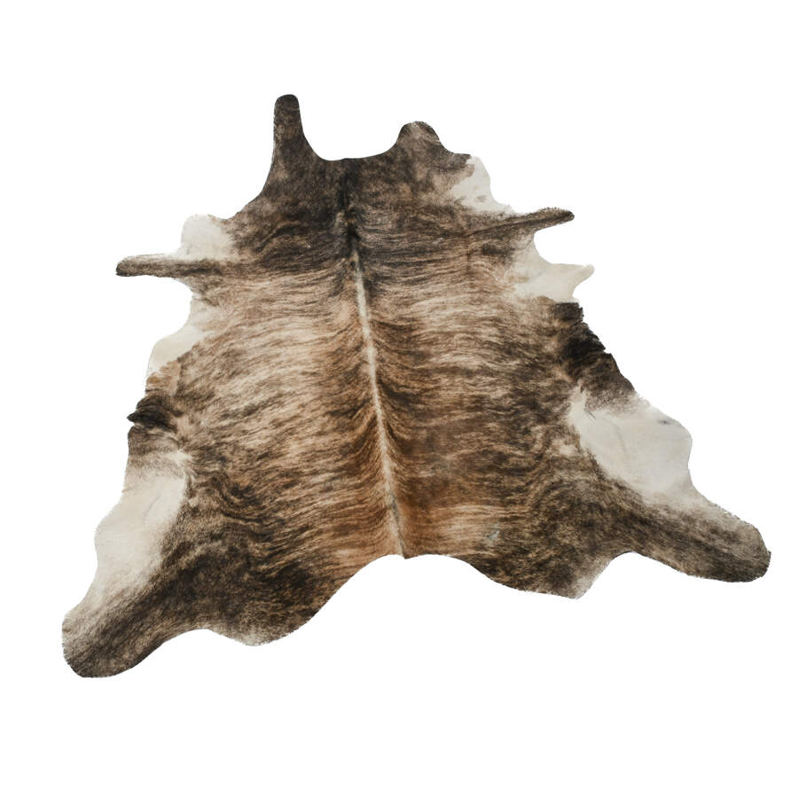 Natural Exotic Speckled Cowhide Rug in Warm Brown and Cream-1