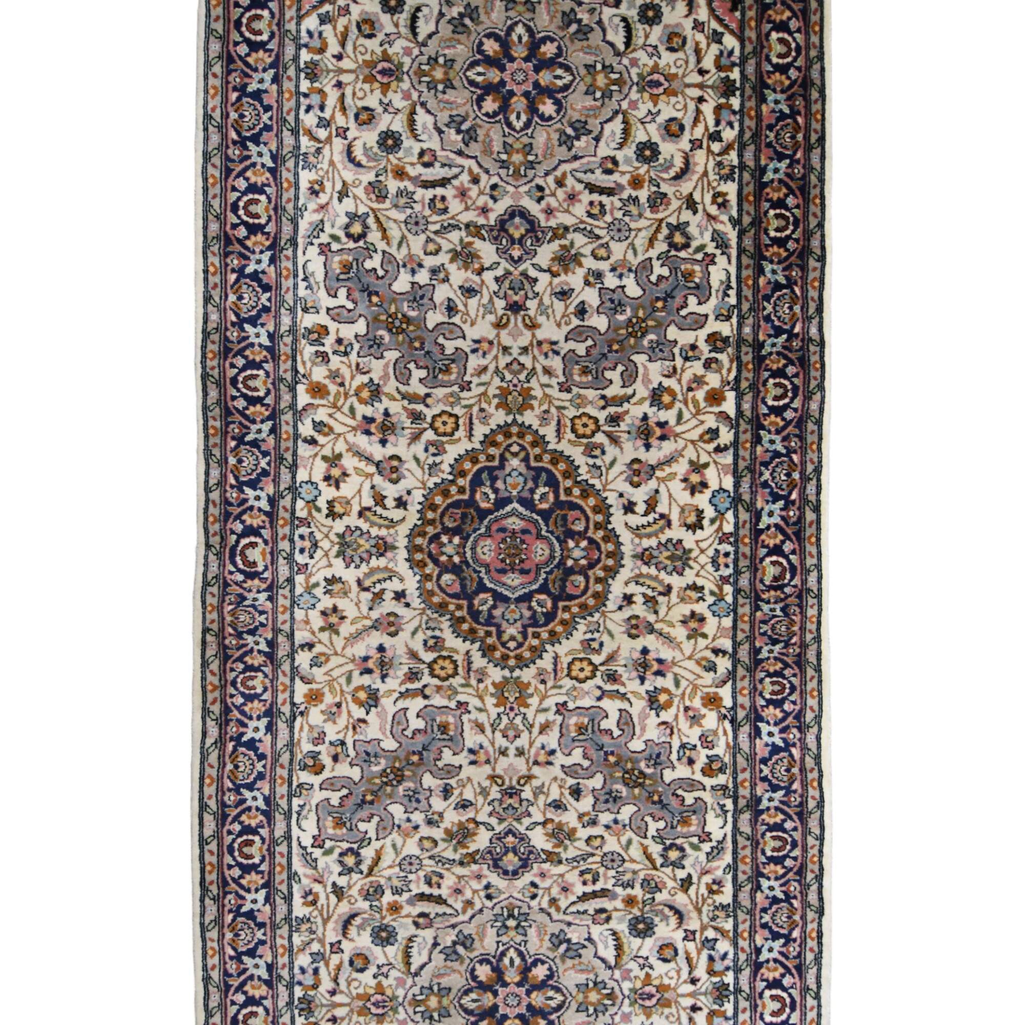 Persian Lachak Toranj Medallion Wool Runner Rug-5