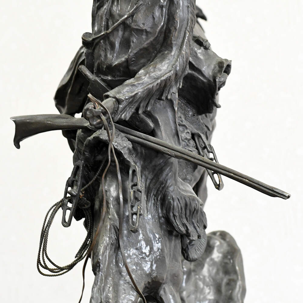 Bronze Mountain Man Sculpture After Frederic Remington-8