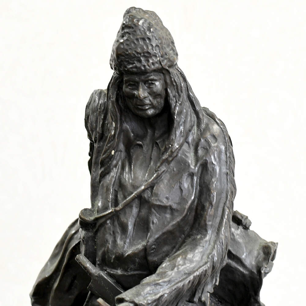 Bronze Mountain Man Sculpture After Frederic Remington-7