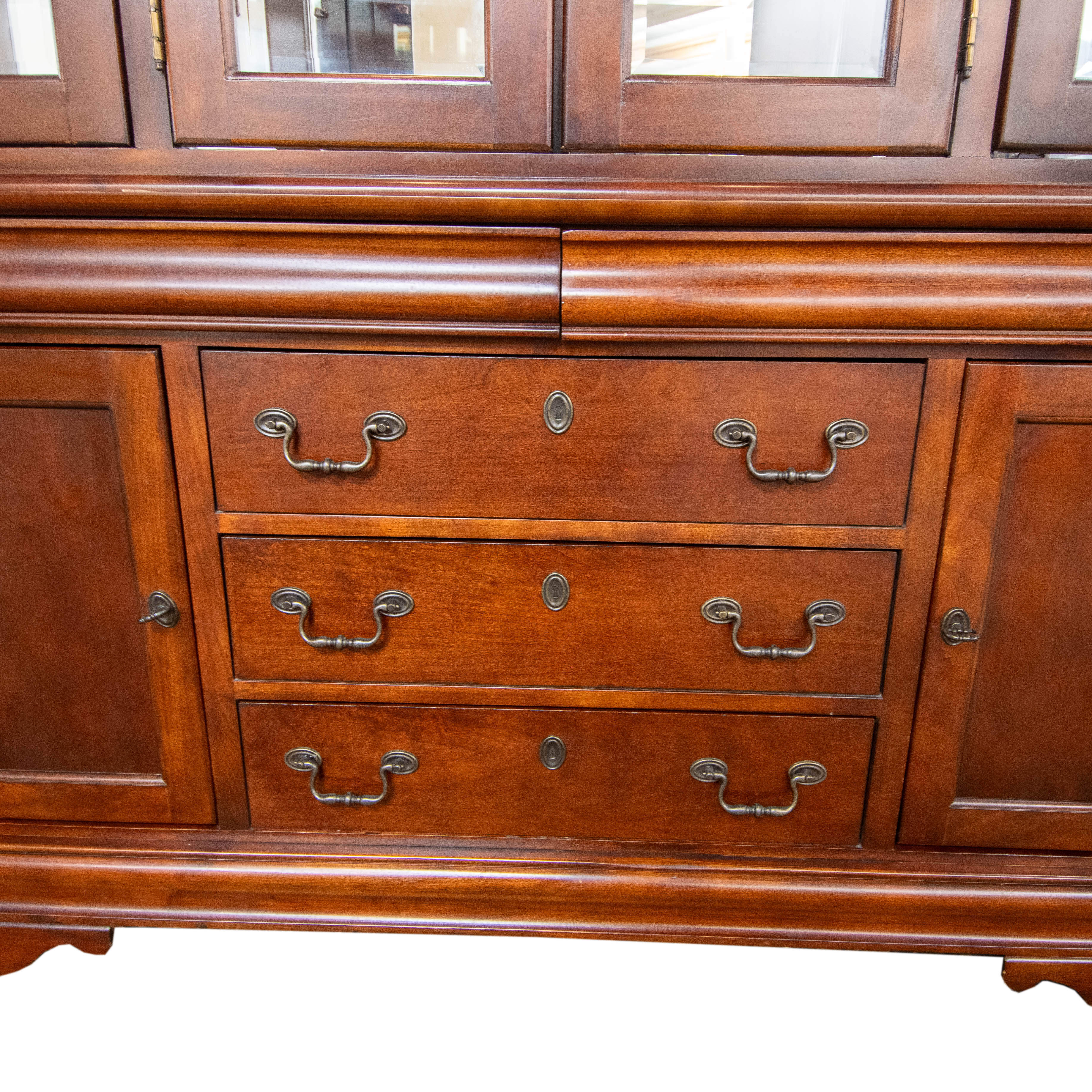 Internally Lit Solid Wood Dining Room Tableware Cabinet-4