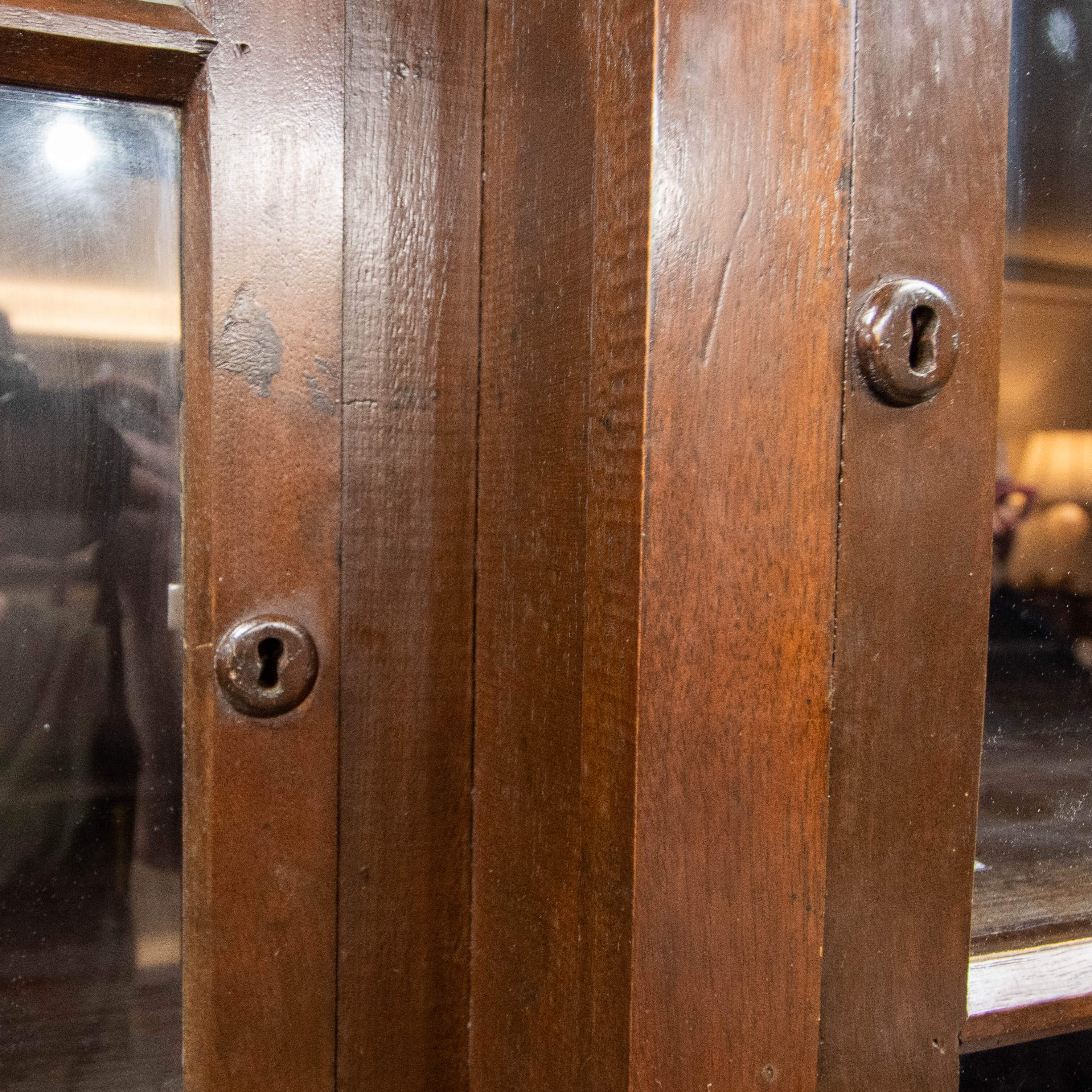 Antique Victorian Hand Carved China Cabinet-8