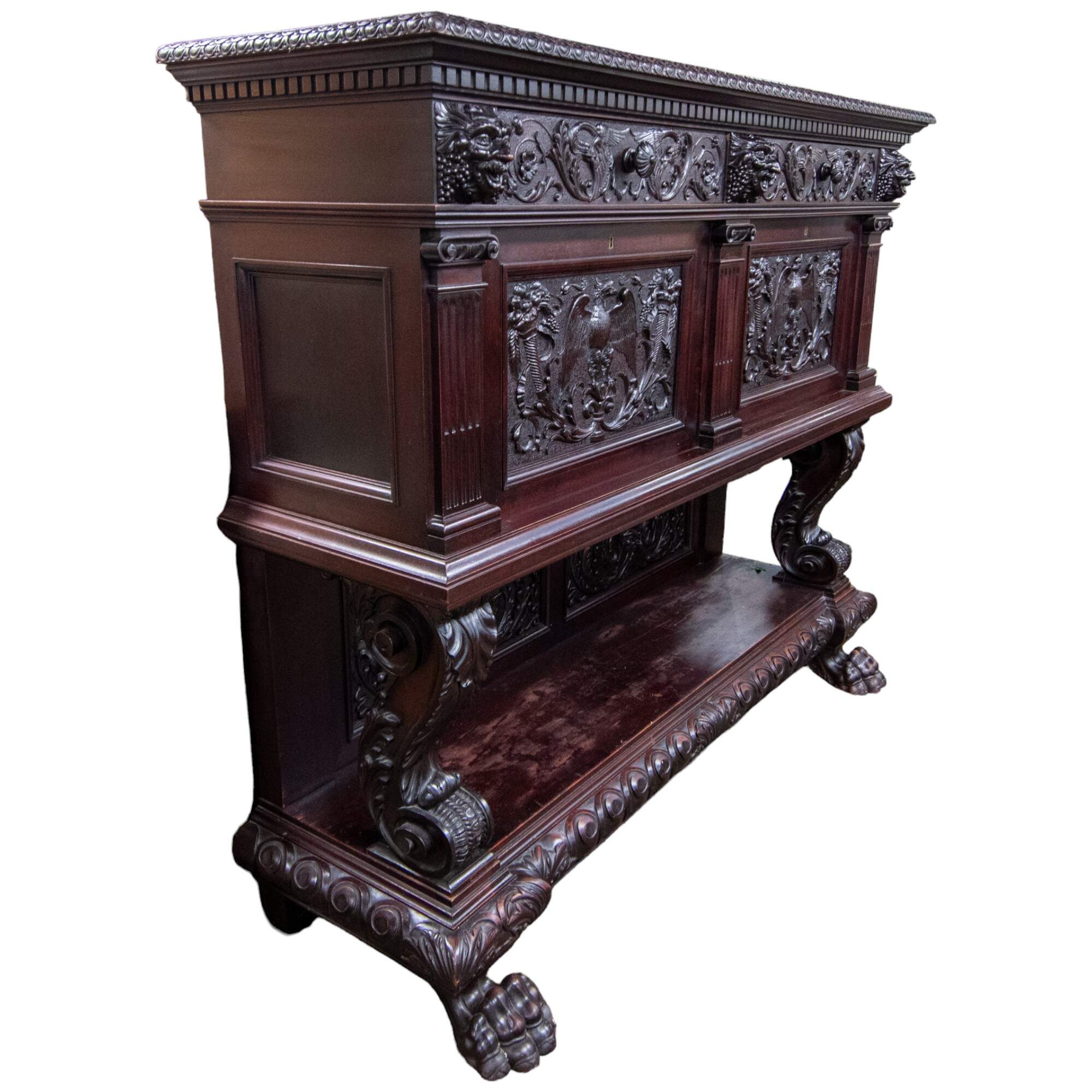 Antique Daghia Wood Display Cabinet-8