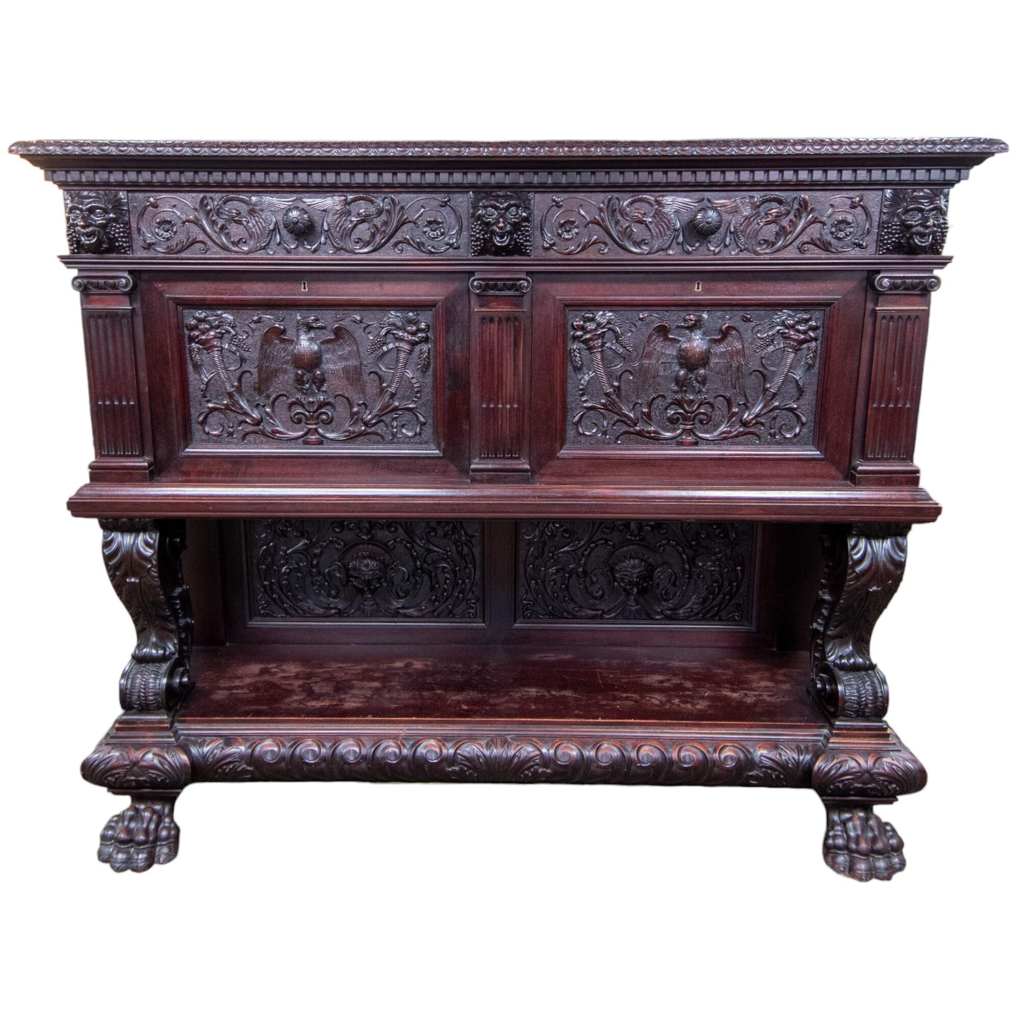 Antique Daghia Wood Display Cabinet-1