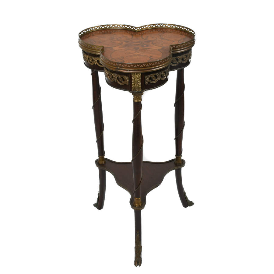 Antique Late 19th Century Louis XV Style Marquetry Side Table-4