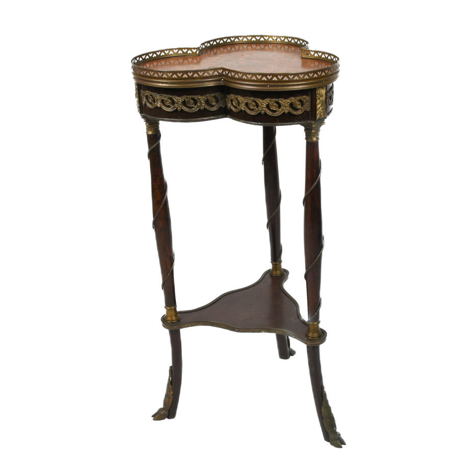 Antique Late 19th Century Louis XV Style Marquetry Side Table-3