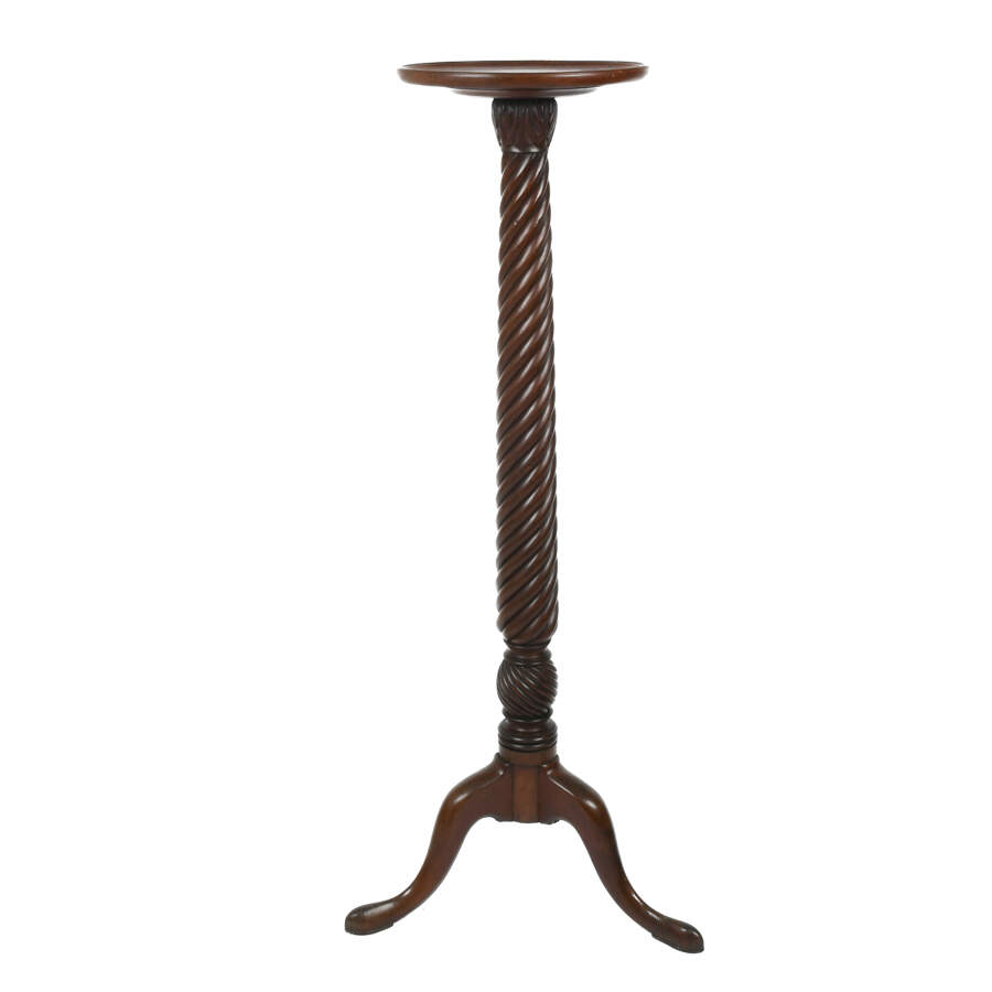 Chippendale Style Mahogany Torchére Plant Stand-9