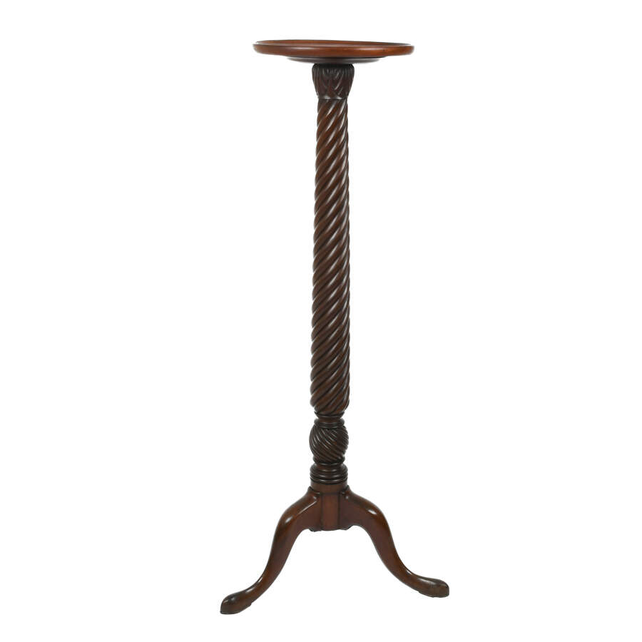 Chippendale Style Mahogany Torchére Plant Stand-7