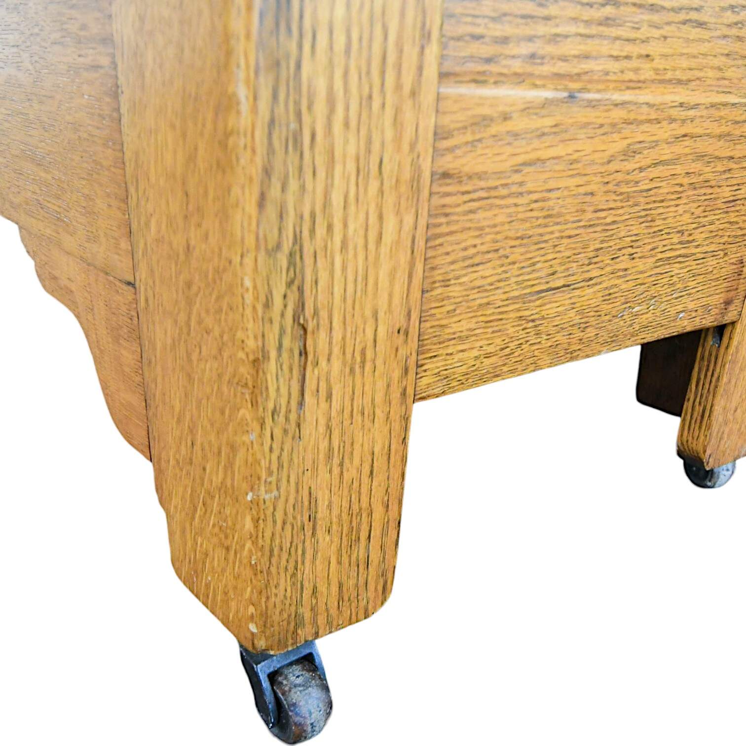 Vintage White Oak Coat Rack Bench-8