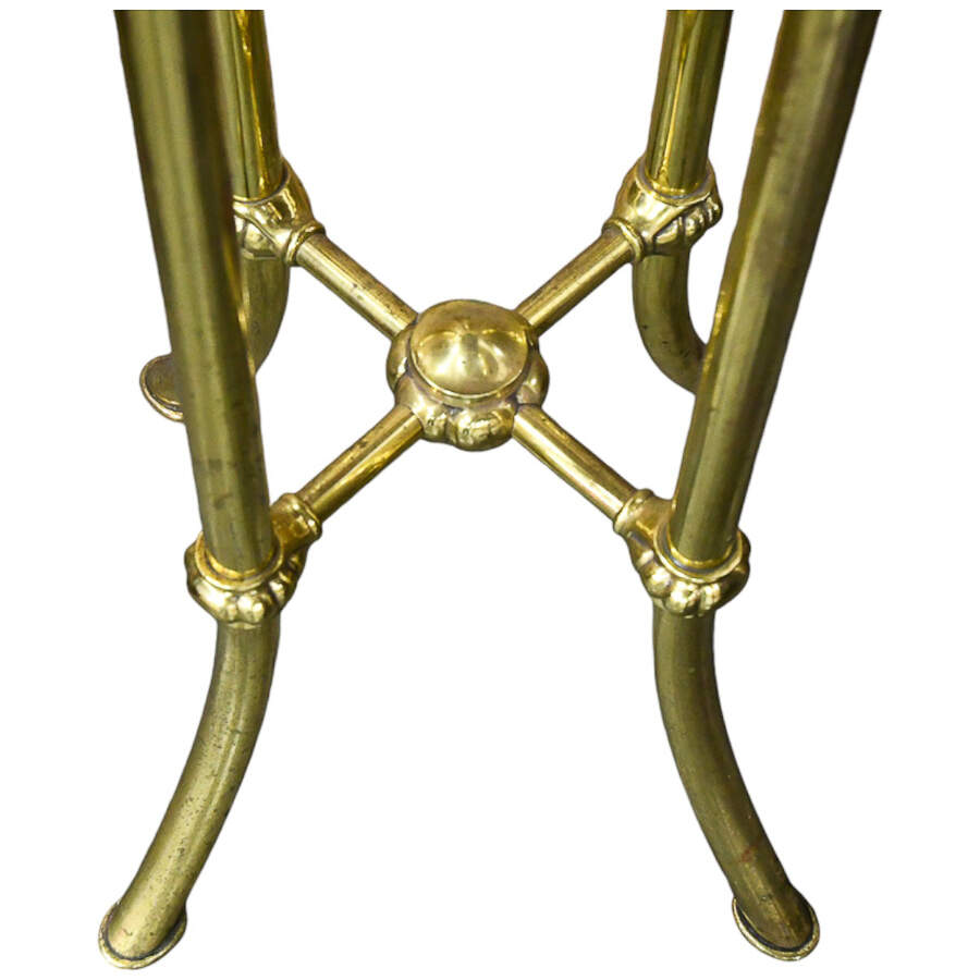 Individual Round Purple Velvet and Brass Barstool-13